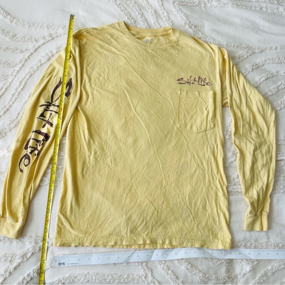 Salt Life Men's Long Sleeve Shirt in Yellow